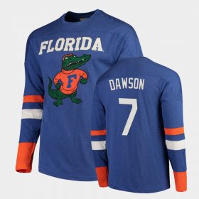 #7 Duke Dawson Old School Florida Gators Football Long Sleeve Mens Royal T-Shirt 437223-663 #7 Duke Dawson Old School Florida Gators Football Long Sleeve Mens Royal T-Shirt 437223-663
