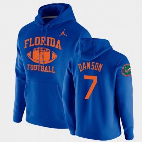 #7 Duke Dawson Retro Football Florida Pullover Men's Royal Hoodie 279513-581 #7 Duke Dawson Retro Football Florida Pullover Men's Royal Hoodie 279513-581