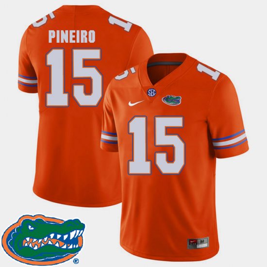 #15 Eddy Pineiro College Football Florida Gators 2018 SEC Men\'s Orange Jersey 784097-665