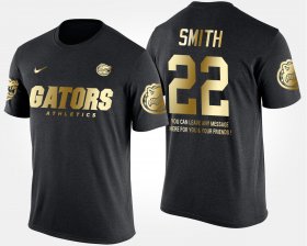 #22 Emmitt Smith Gold Limited UF Short Sleeve With Message Men's Black T-Shirt 603961-887 #22 Emmitt Smith Gold Limited UF Short Sleeve With Message Men's Black T-Shirt 603961-887