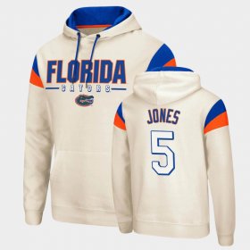 #5 Emory Jones Fortress Florida Pullover Men Cream Hoodie 618390-789 #5 Emory Jones Fortress Florida Pullover Men Cream Hoodie 618390-789