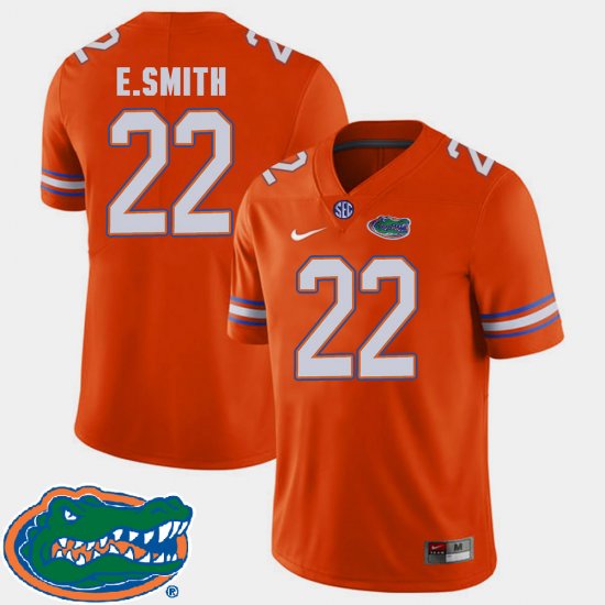 #22 E.Smith College Football Florida Gators 2018 SEC Mens Orange Jersey 912634-521