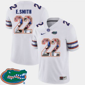 #22 E.Smith Pictorial Fashion UF Football Mens White Jersey 114700-132