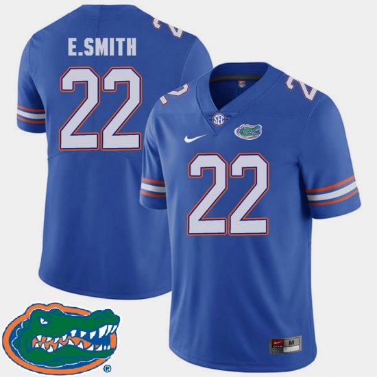 #22 E.Smith College Football University of Florida 2018 SEC Mens Royal Jersey 386077-908