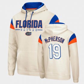 #19 Evan McPherson Fortress Florida Gators Pullover Men Cream Hoodie 259336-186 #19 Evan McPherson Fortress Florida Gators Pullover Men Cream Hoodie 259336-186