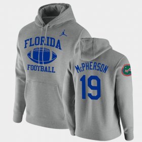 #19 Evan McPherson Retro Football University of Florida Pullover Men Heathered Gray Hoodie 219422-248 #19 Evan McPherson Retro Football University of Florida Pullover Men Heathered Gray Hoodie 219422-248