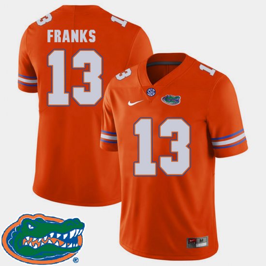 #13 Feleipe Franks College Football University of Florida 2018 SEC Men\'s Orange Jersey 313942-936