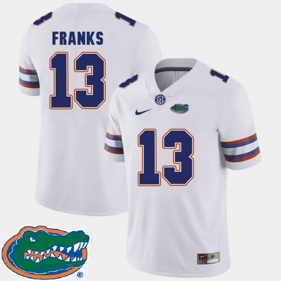 #13 Feleipe Franks College Football University of Florida 2018 SEC Men White Jersey 649943-806