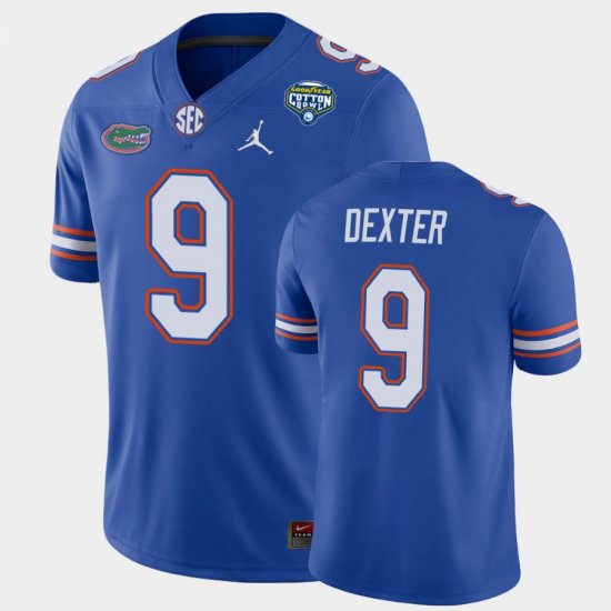 #9 Gervon Dexter 2020 Cotton Bowl Florida Game Men\'s Royal Jersey 537892-896