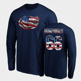 #66 Jaelin Humphries Banner Wave Florida Long Sleeve Mens Navy T-Shirt 860045-341 #66 Jaelin Humphries Banner Wave Florida Long Sleeve Mens Navy T-Shirt 860045-341