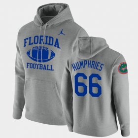 #66 Jaelin Humphries Retro Football UF Pullover Men's Heathered Gray Hoodie 121914-883 #66 Jaelin Humphries Retro Football UF Pullover Men's Heathered Gray Hoodie 121914-883