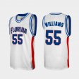 #55 Jason Williams Alumni UF College Baketball Men White Jersey 322154-972