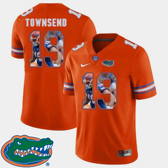 #19 Johnny Townsend Pictorial Fashion Florida Gators Football Men\'s Orange Jersey 947074-222