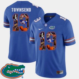 #19 Johnny Townsend Pictorial Fashion UF Football Mens Royal Jersey 450702-704