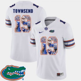 #19 Johnny Townsend Pictorial Fashion Florida Football Men's White Jersey 995262-866