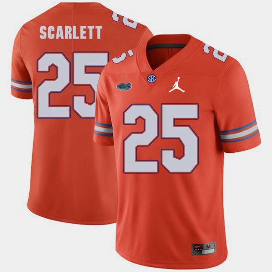 #25 Jordan Scarlett Jordan Brand Florida Replica 2018 Game Men\'s Orange Jersey 360352-128