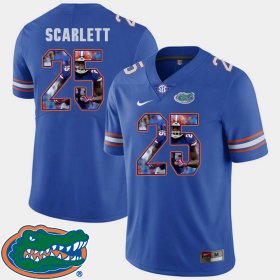 #25 Jordan Scarlett Pictorial Fashion University of Florida Football Men's Royal Jersey 722594-667