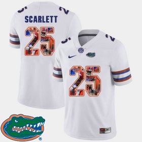 #25 Jordan Scarlett Pictorial Fashion Florida Gators Football Men White Jersey 205728-845