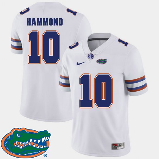 #10 Josh Hammond College Football Florida 2018 SEC Men\'s White Jersey 896766-174