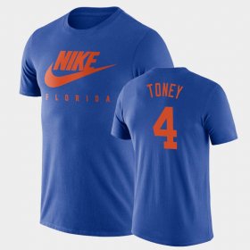 #4 Kadarius Toney Spring Break Futura UF Essential Futura Men Royal T-Shirt 875444-186 #4 Kadarius Toney Spring Break Futura UF Essential Futura Men Royal T-Shirt 875444-186
