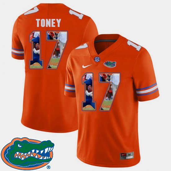 #17 Kadarius Toney Pictorial Fashion Florida Gators Football Men Orange Jersey 601112-753