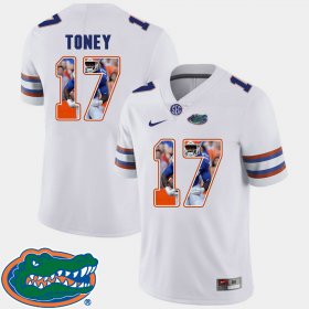 #17 Kadarius Toney Pictorial Fashion Florida Gators Football Mens White Jersey 326152-198