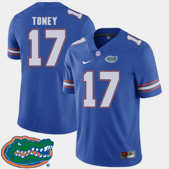 #17 Kadarius Toney College Football University of Florida 2018 SEC Mens Royal Jersey 241743-975