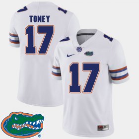 #17 Kadarius Toney College Football University of Florida 2018 SEC Mens White Jersey 465140-168