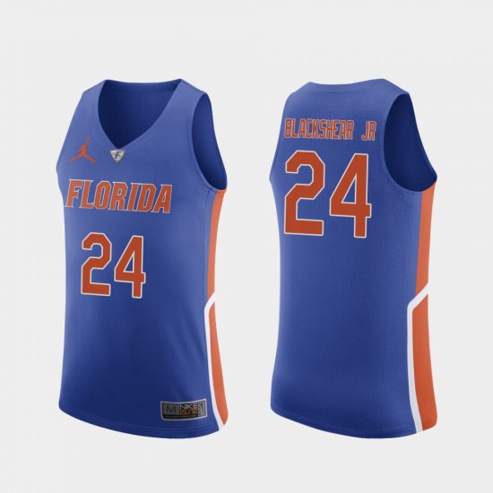 #24 Kerry Blackshear Jr. Authentic Florida College Basketball Men Royal Jersey 813764-400