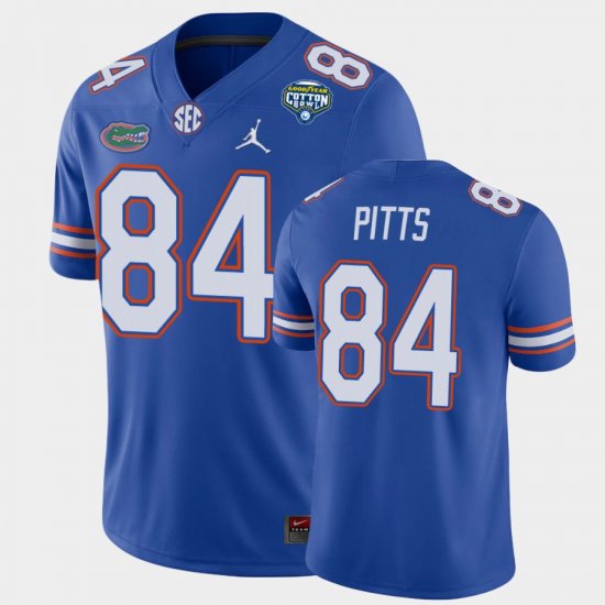 #84 Kyle Pitts 2020 Cotton Bowl Florida Gators Game Men\'s Royal Jersey 238002-445