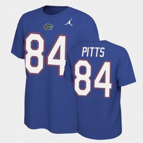 #84 Kyle Pitts Name and Number UF Name & Number Retro Mens Royal T-Shirt 471400-481 #84 Kyle Pitts Name and Number UF Name & Number Retro Mens Royal T-Shirt 471400-481