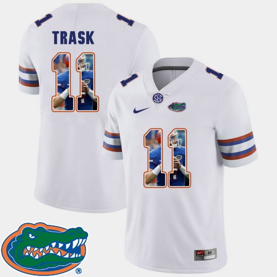 #11 Kyle Trask Pictorial Fashion Florida Gators Football Men\'s White Jersey 640639-516