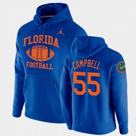 #55 Kyree Campbell Retro Football Florida Gators Pullover Mens Royal Hoodie 637624-724 #55 Kyree Campbell Retro Football Florida Gators Pullover Mens Royal Hoodie 637624-724