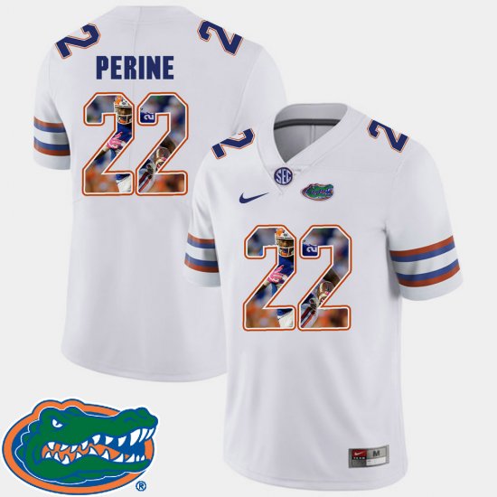 #22 Lamical Perine Pictorial Fashion Florida Gators Football Men White Jersey 793823-119