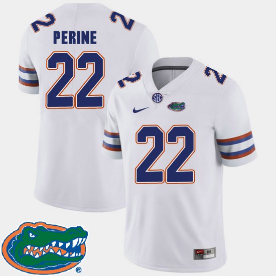 #22 Lamical Perine College Football University of Florida 2018 SEC Men White Jersey 557225-337