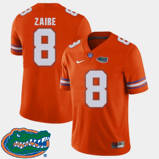 #8 Malik Zaire College Football University of Florida 2018 SEC Men Orange Jersey 383187-441