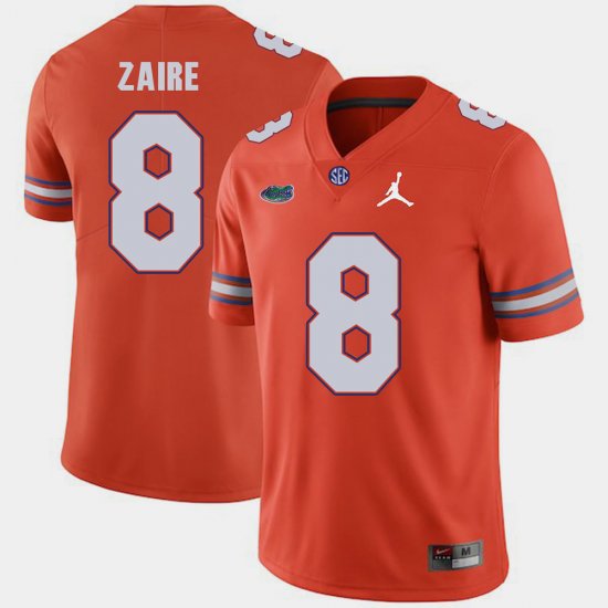 #8 Malik Zaire Jordan Brand Florida Replica 2018 Game Men Orange Jersey 206629-955