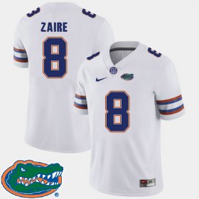 #8 Malik Zaire College Football Florida 2018 SEC Mens White Jersey 969539-217