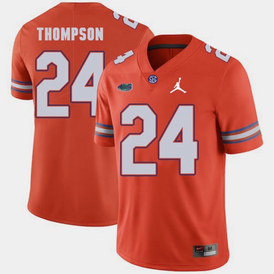 #24 Mark Thompson Jordan Brand UF Replica 2018 Game Mens Orange Jersey 365490-973