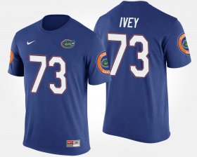 #73 Martez Ivey Name and Number UF Men's Blue T-Shirt 628802-375