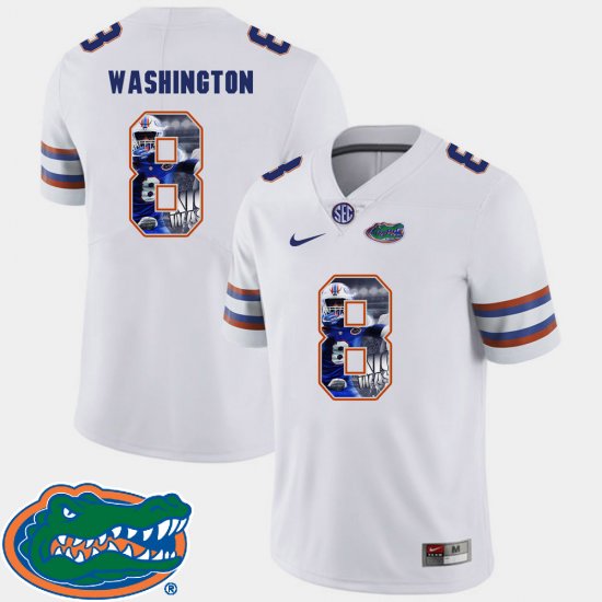 #8 Nick Washington Pictorial Fashion Florida Football Men\'s White Jersey 399178-919