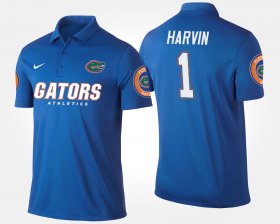 #1 Percy Harvin Name and Number UF Men's Blue Polo 347717-777