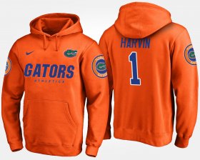 #1 Percy Harvin Name and Number Florida Gators Men Orange Hoodie 152959-368 #1 Percy Harvin Name and Number Florida Gators Men Orange Hoodie 152959-368