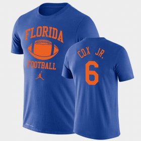 #6 Brenton Cox Jr. Retro Football Florida Lockup Legend Performance Men Royal T-Shirt 461804-958 #6 Brenton Cox Jr. Retro Football Florida Lockup Legend Performance Men Royal T-Shirt 461804-958