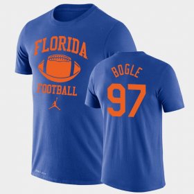 #97 Khris Bogle Retro Football Florida Lockup Legend Performance Men's Royal T-Shirt 825735-892 #97 Khris Bogle Retro Football Florida Lockup Legend Performance Men's Royal T-Shirt 825735-892