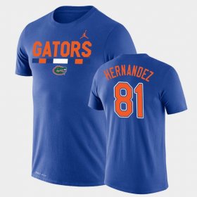 #81 Aaron Hernandez Team DNA Florida Legend Performance Jordan Brand Mens Royal T-Shirt 936625-912 #81 Aaron Hernandez Team DNA Florida Legend Performance Jordan Brand Mens Royal T-Shirt 936625-912