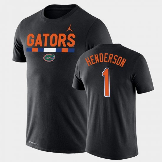 #1 CJ Henderson Team DNA Florida Gators Legend Performance Jordan Brand Men\'s Black T-Shirt 488399-826