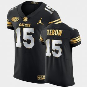 #15 Tim Tebow Golden Edition Florida Gators 2020-21 Authentic Men's Black Jersey 709656-796