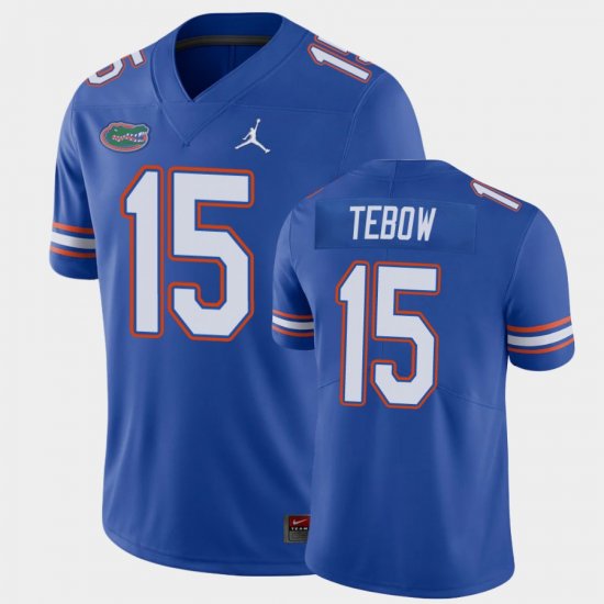 #15 Tim Tebow Limited Florida Football Men Royal Jersey 519997-345