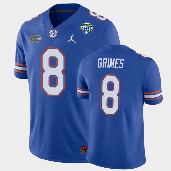 #8 Trevon Grimes 2020 Cotton Bowl Florida Game Men Royal Jersey 178499-688